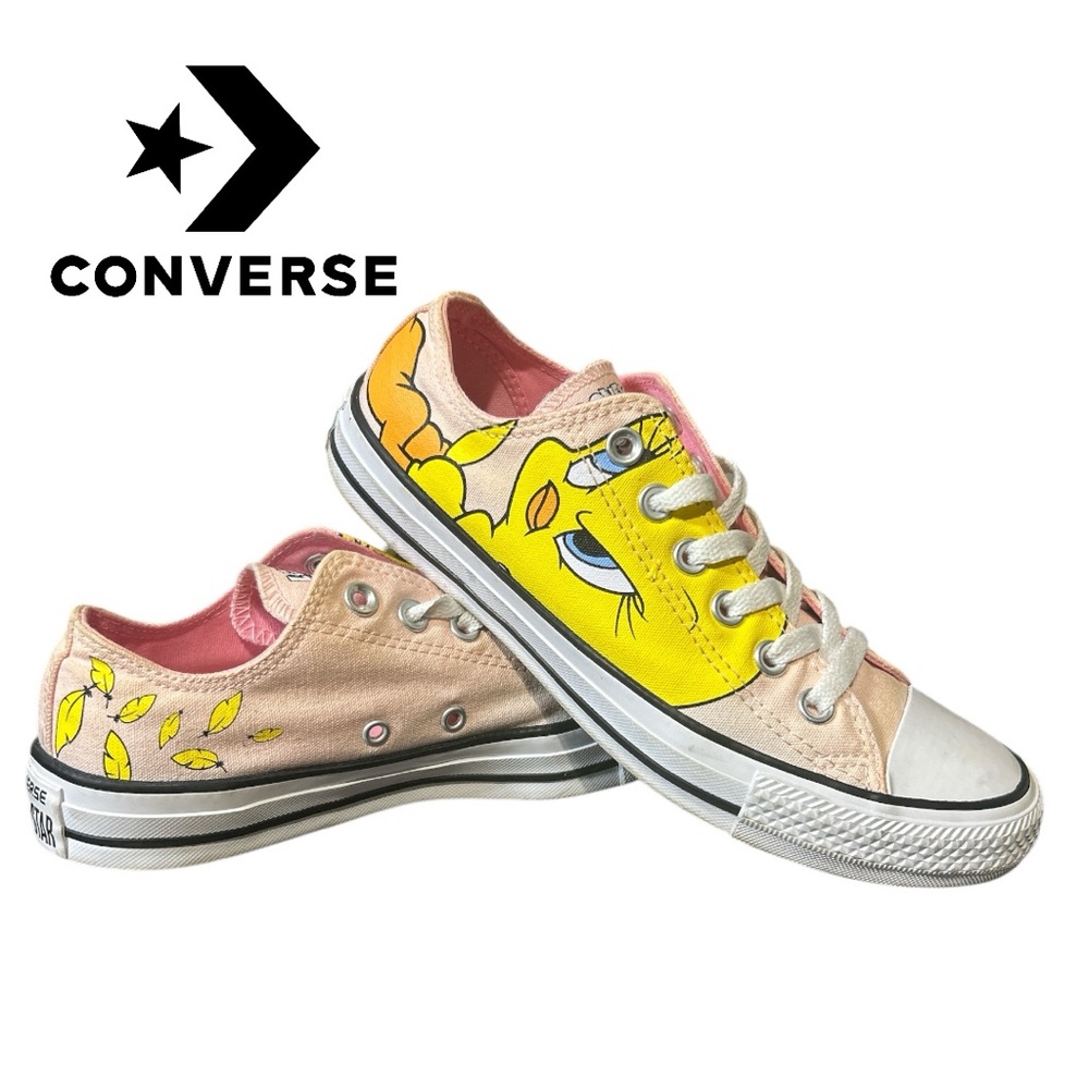 Converse Chuck Taylor Looney Tunes Tweety Pink‎ Sneakers - Size 8 - Picture 2 of 6